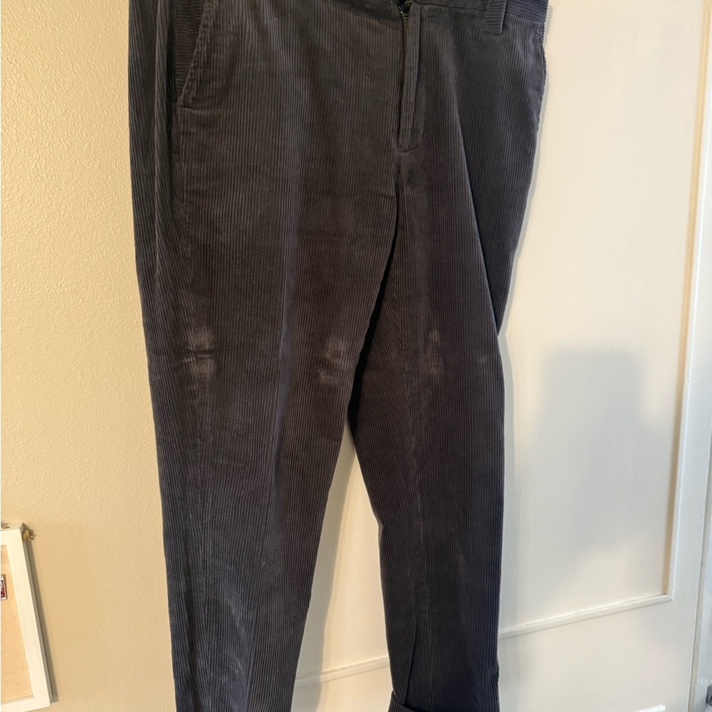 Brooks Brothers Gray Corduroy Pants Straight Leg